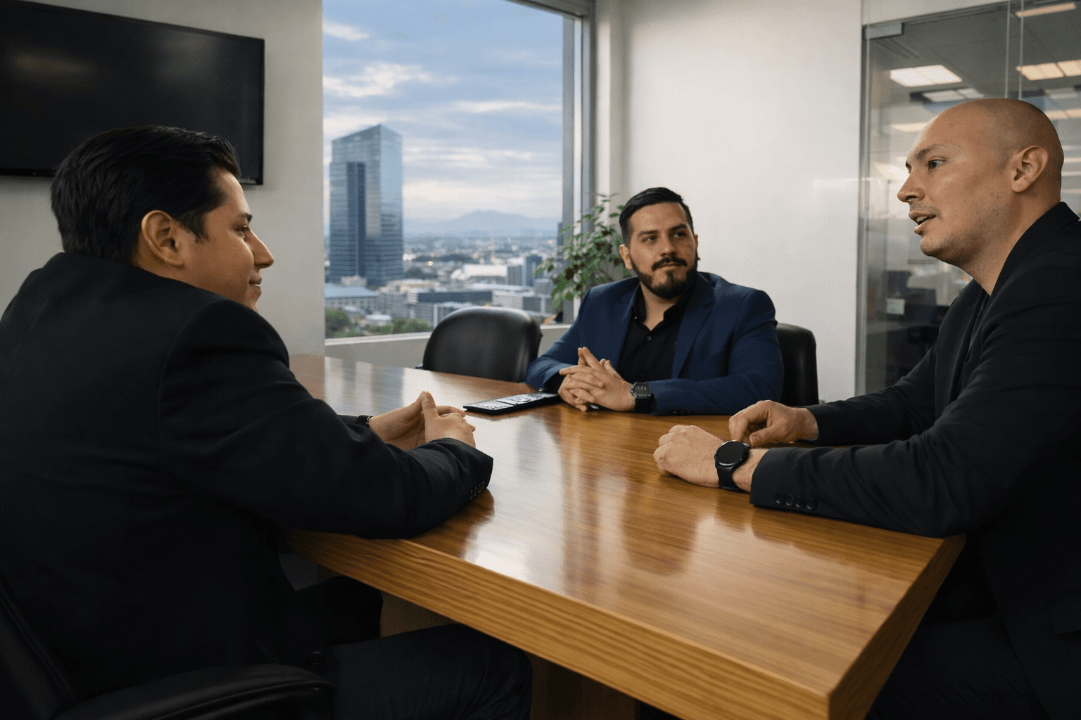 Equipo de J8C en una reunión de trabajo
